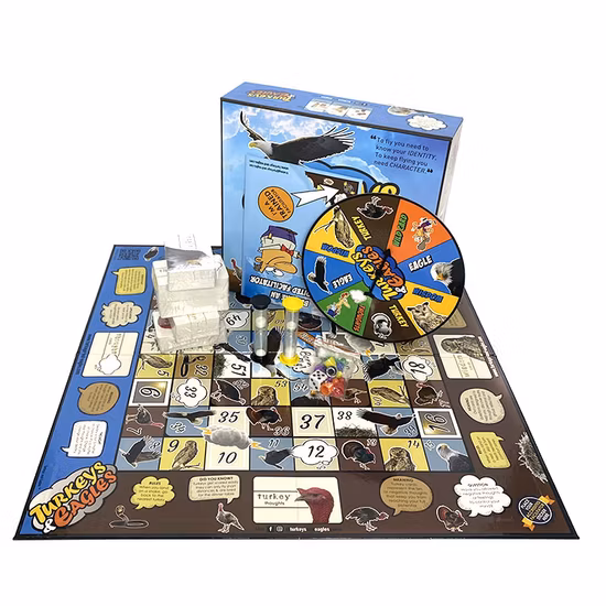 Plateau de jeu pliable personnalisé OEM, ensemble de jeu en carton familial, impression de jeu de voyage familial avec pièces de jeu